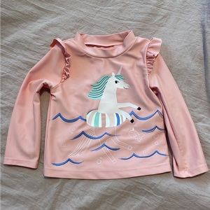 Toddler girl rash guard 18M